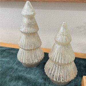 Shimmering Silver Gold Holiday Tree Decor